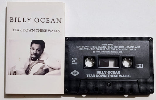 Billy Ocean - "Tear Down These Walls" - CASSETTE TAPE (Canada; black shell; DOLBY) VG+/VG+
