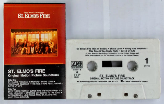 Various Artists - “St. Elmo’s Fire” - CASSETTE TAPE VG+/VG+