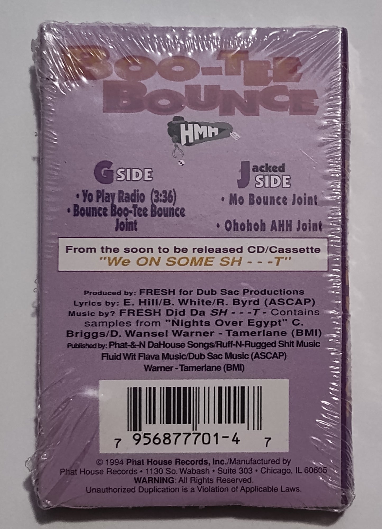 H.M.H. - "Boo-Tee Bounce" - CASSETTE TAPE (Maxi-single) NM/M (Sealed)