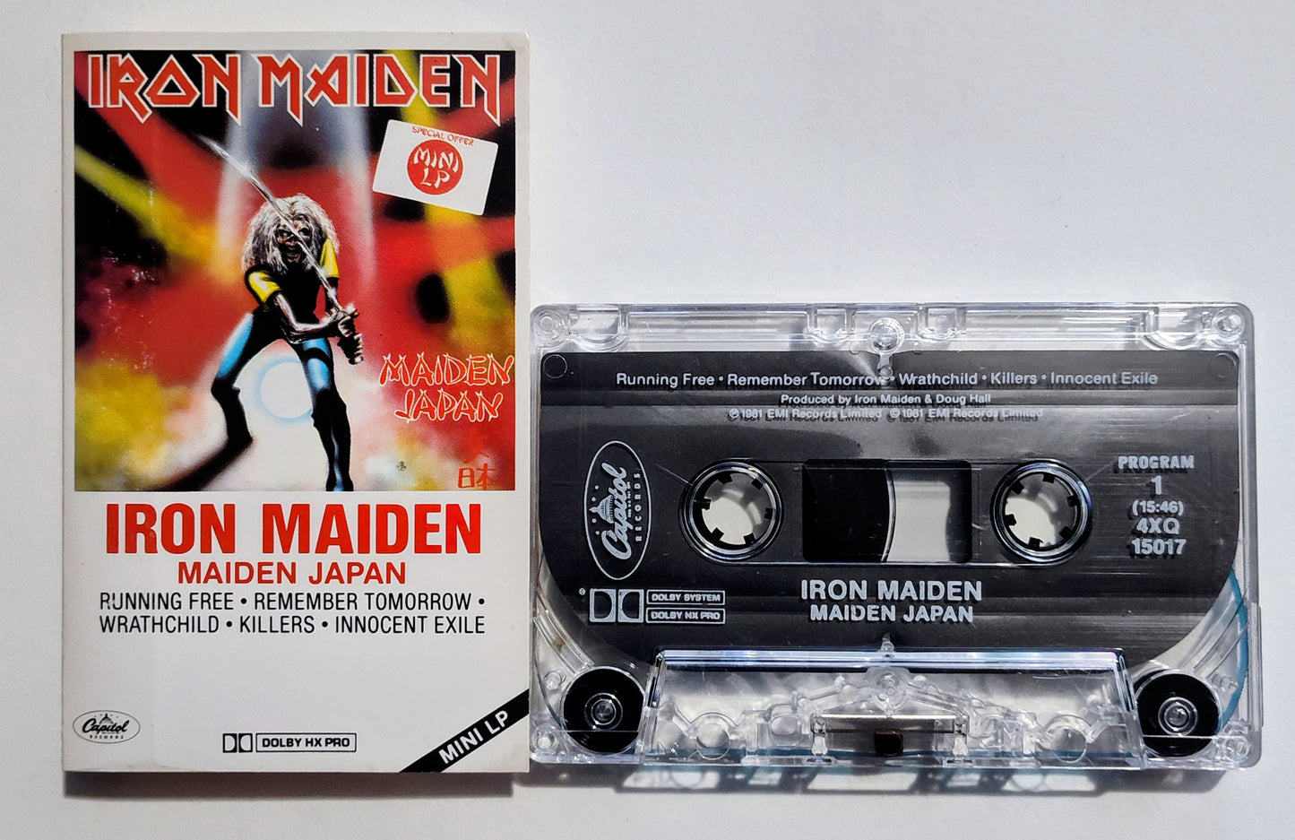 Iron Maiden - "Maiden Japan" - CASSETTE TAPE (DOLBY HX PRO) VG/VG+