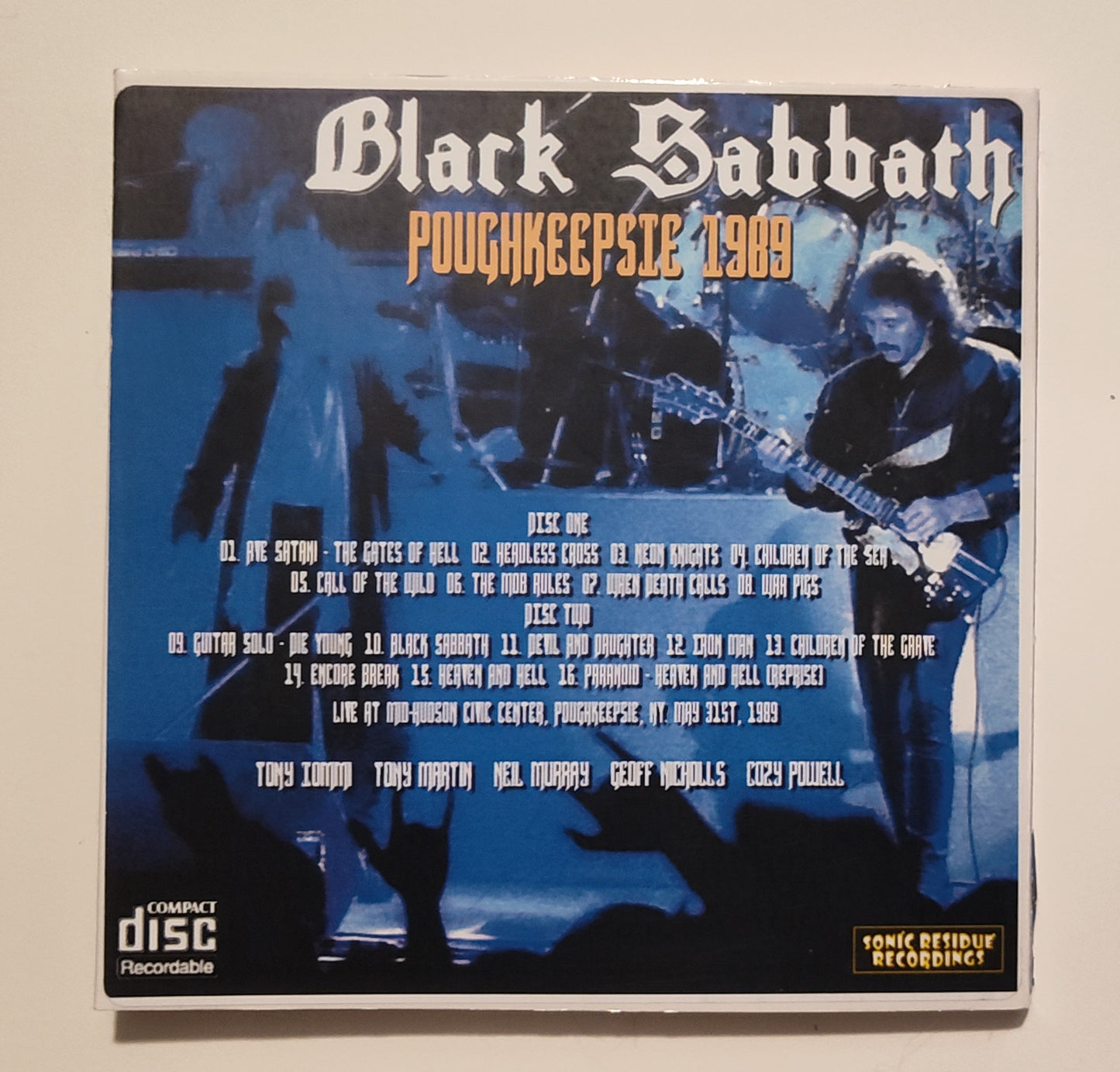 Black Sabbath - "Live In Poughkeepsie 1989"- COMPACT DISC (Unofficial; 2xCD) NM/NM