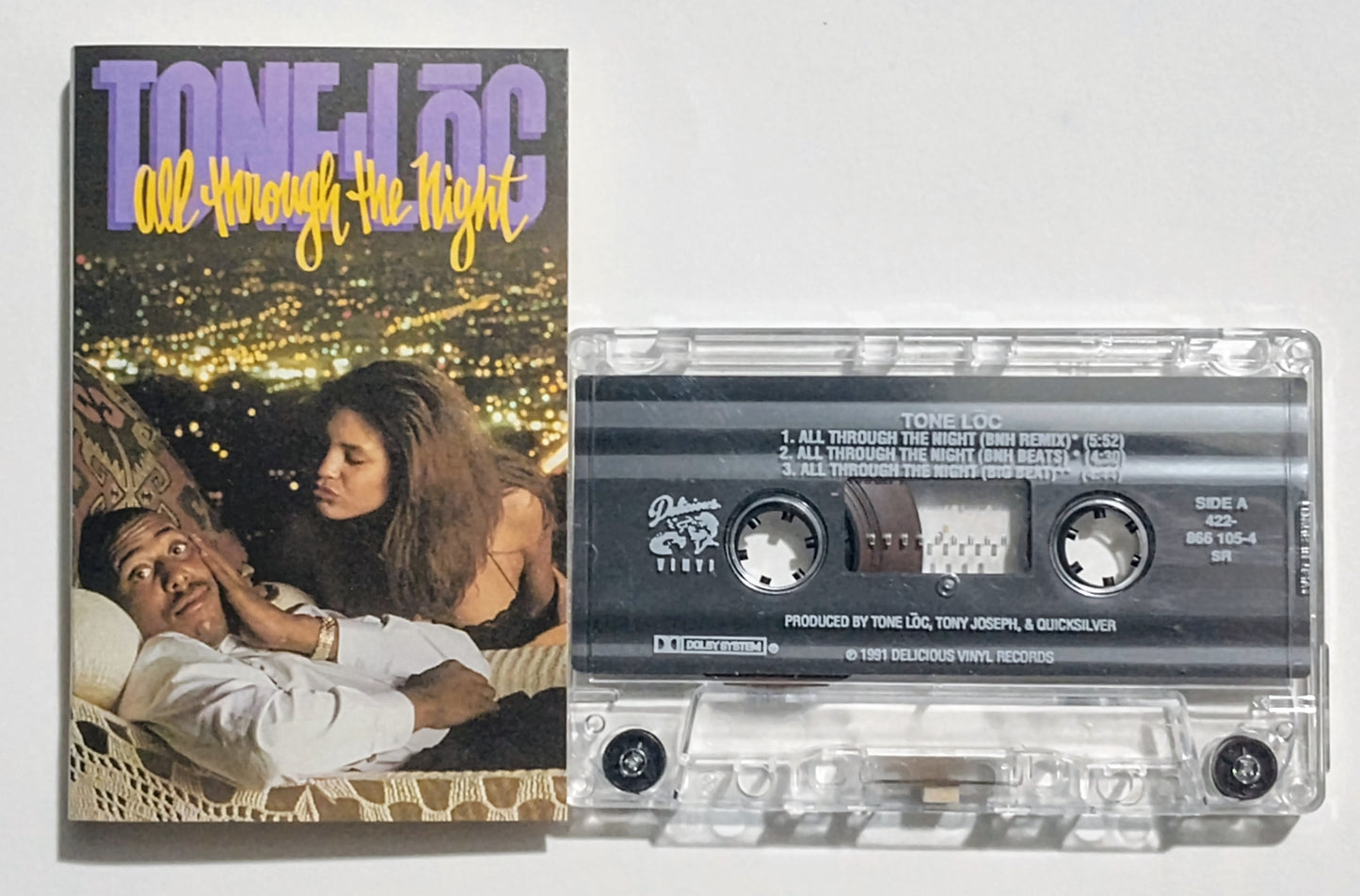 Tone Lōc - "All Through The Night" - CASSETTE TAPE (MAXI) NM/NM