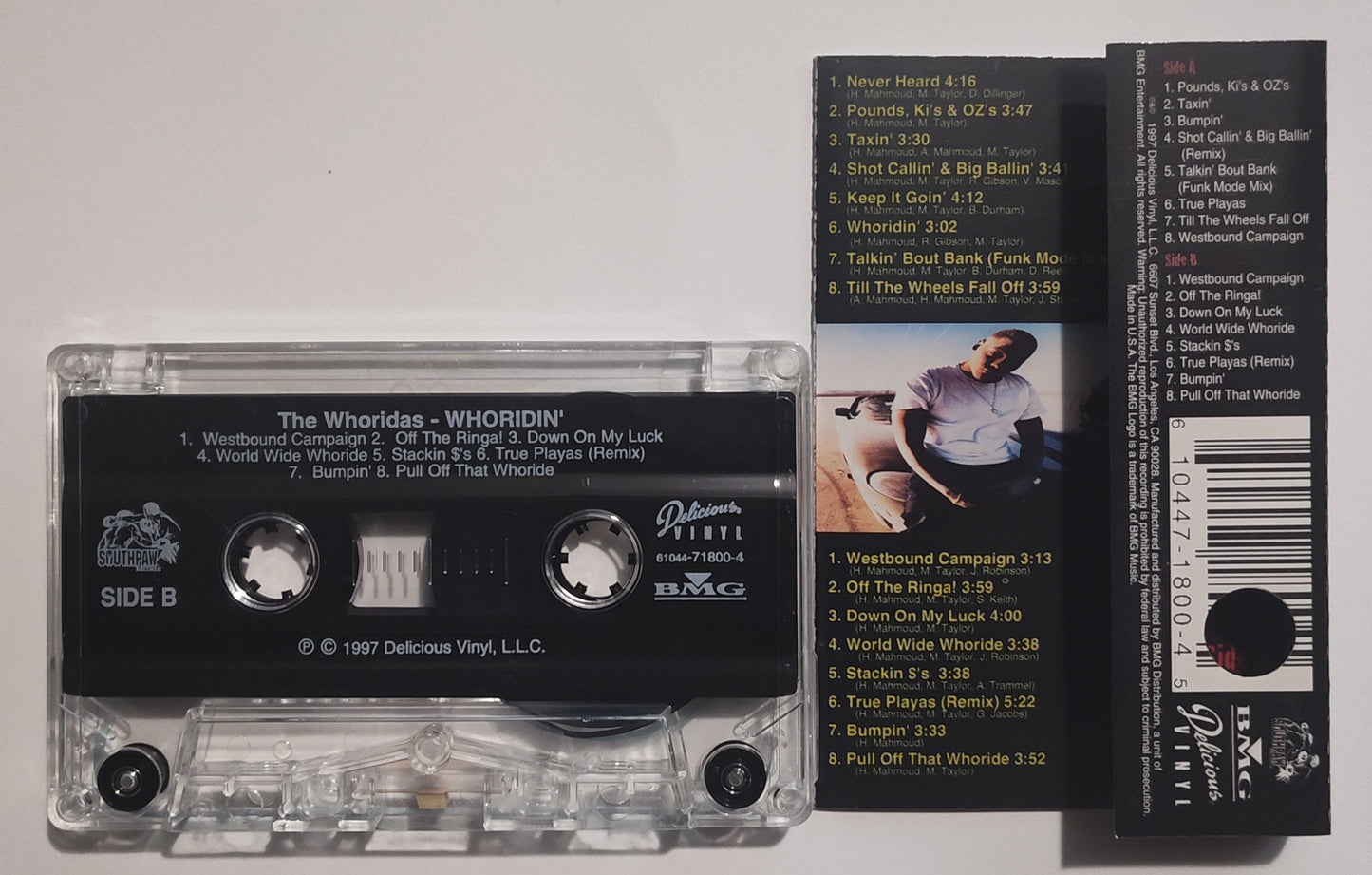 WhoRidas - "Whoridin'" - CASSETTE TAPE VG+/VG+ (Hole in barcode)