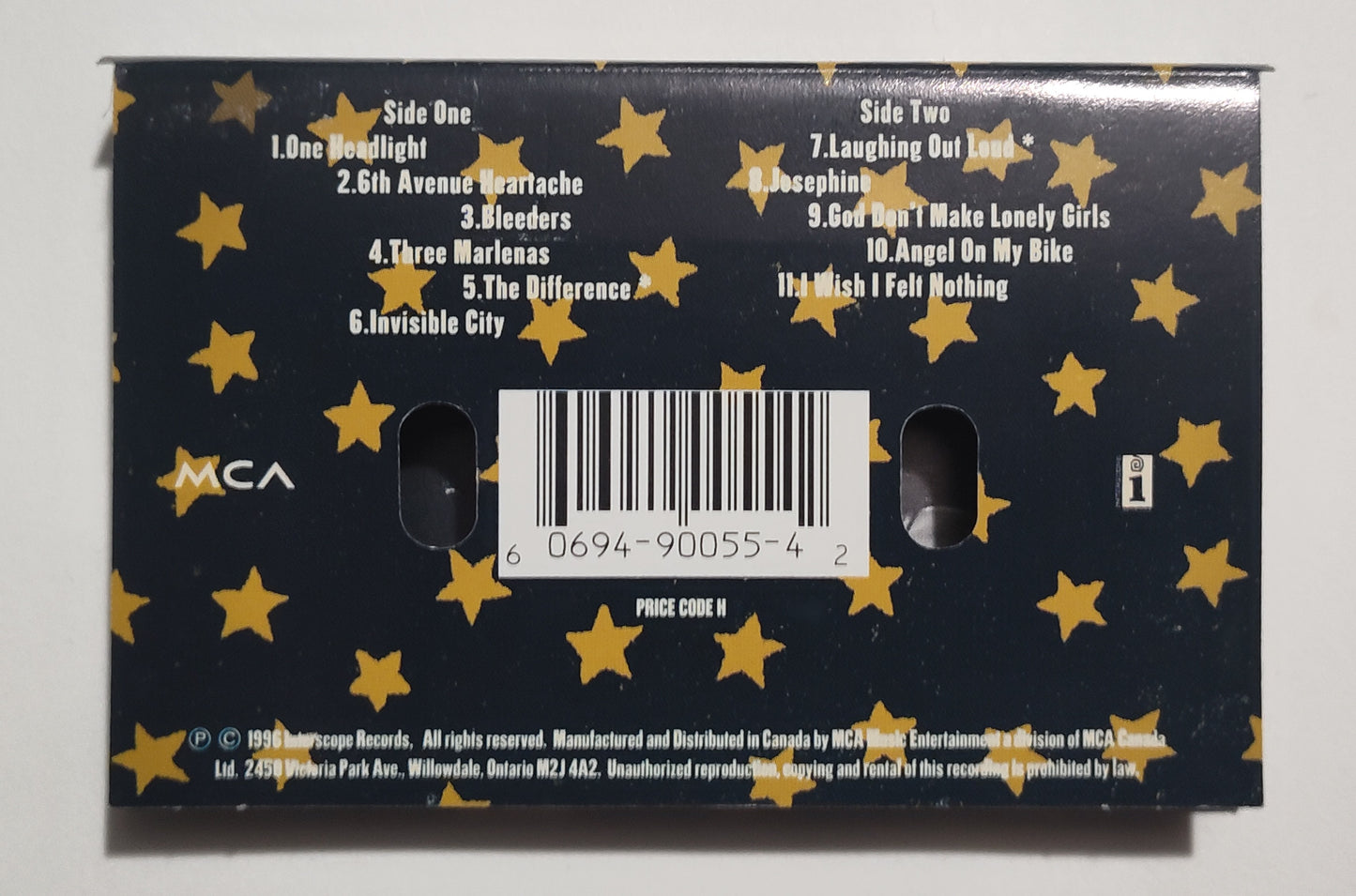 Wallflowers, The - "Bringing Down The Horse" - CASSETTE TAPE (Canada; black shell) NM/NM