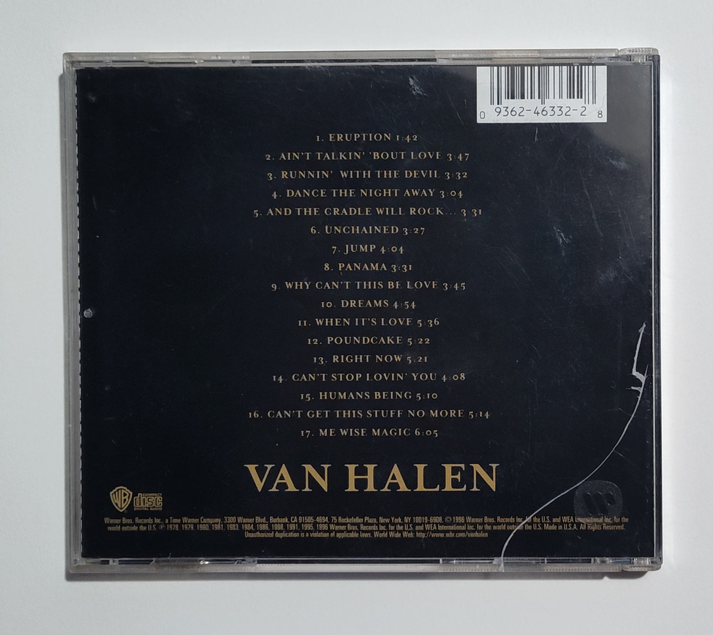 Van Halen - "Best Of, Volume 1" - COMPACT DISC VG+/VG+