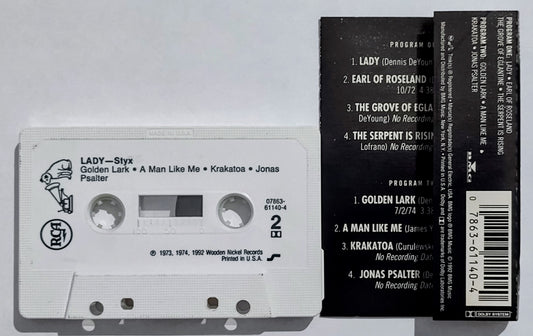 Styx - “Lady” - CASSETTE TAPE VG+/VG+