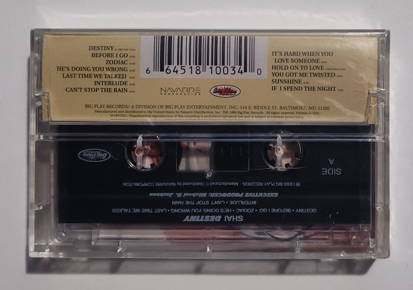 Shai - "Destiny" - CASSETTE TAPE NM/M (Sealed; cracked case)