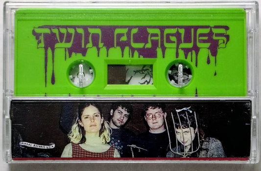 Wednesday - "Twin Plagues" - INDIE CASSETTE TAPE (Lime Green Shell) NM/NM (Personal Collection)