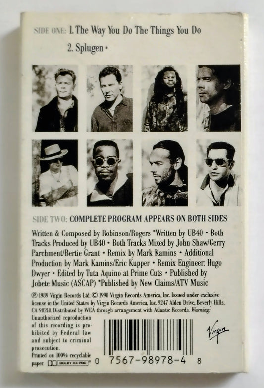 UB40 - “The Way You Do The Things You Do” - CASSETTE TAPE (Single) G+/VG+