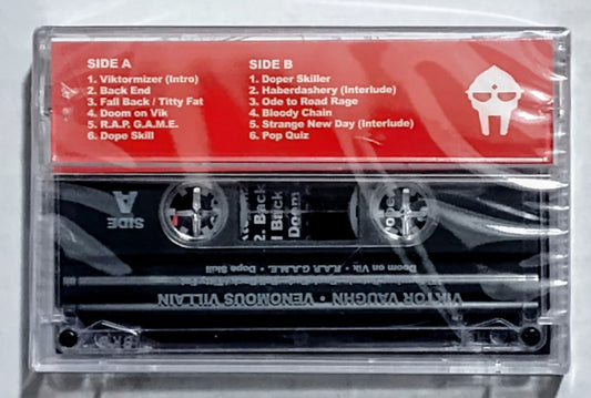 MF Doom As Viktor Vaughn - “Venomous Villain 2 (VV2)” - INDIE CASSETTE TAPE (Italy “Fan Club” Import; has misprinted "Villain" as "Villian") M/M (Sealed)