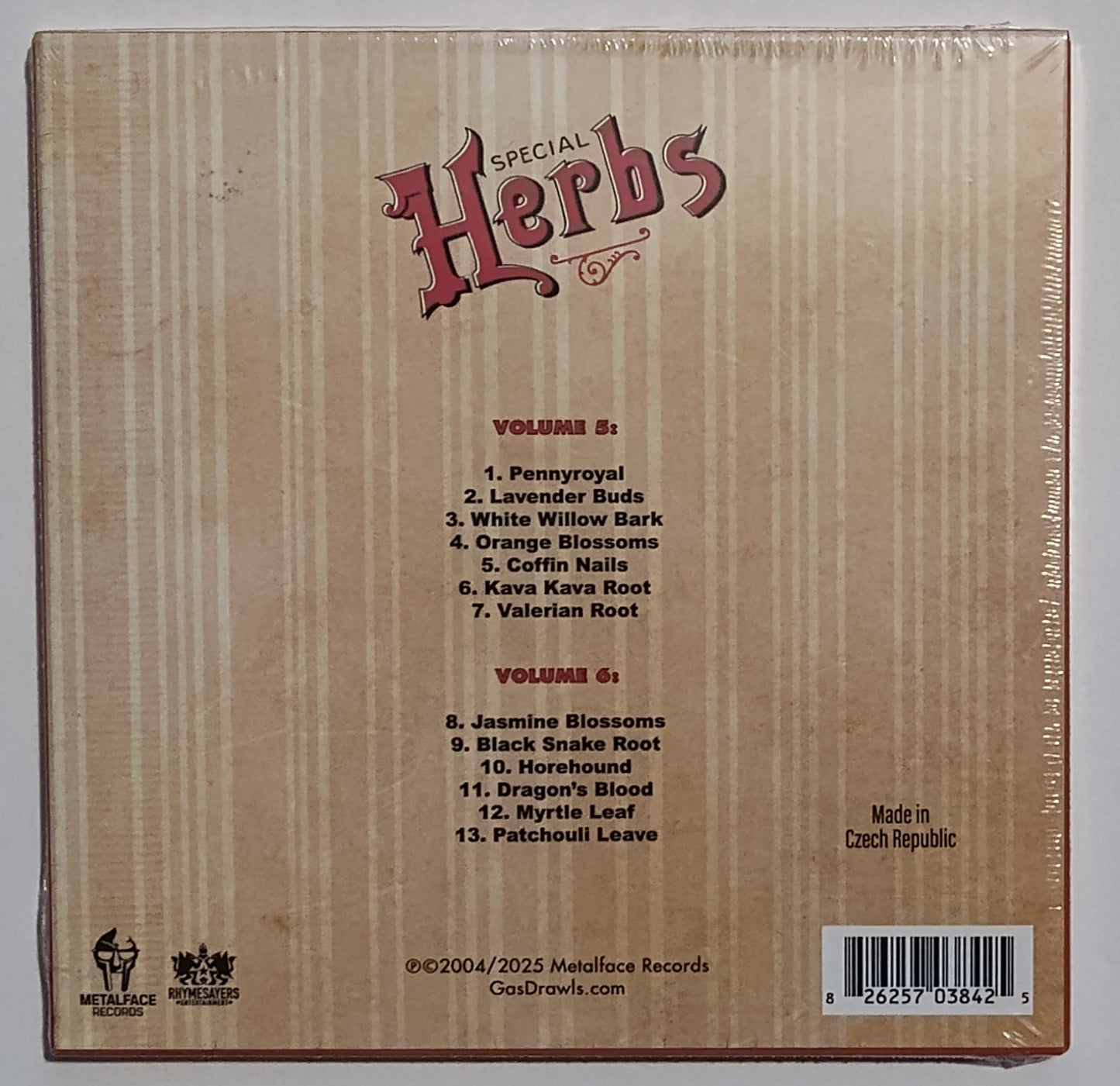 MF DOOM - "Metal Fingers Presents: Special Herbs Vols 5 & 6" - INDIE COMPACT DISC M/M (Sealed)