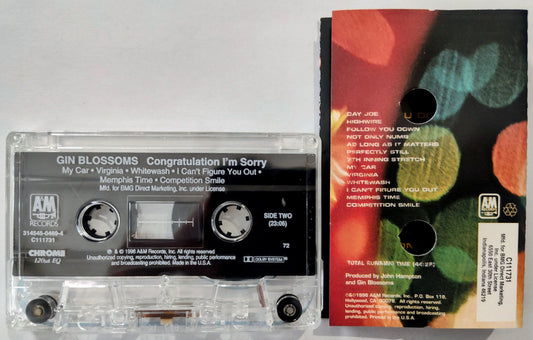 Gin Blossoms - “Congratulations I’m Sorry” - CASSETTE TAPE VG+/VG+ *🚨*
