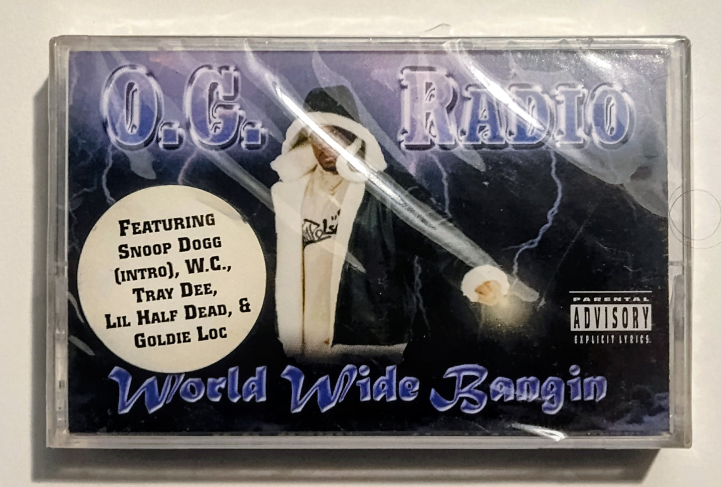 O.G. Radio - "World Wide Bangin'" - CASSETTE TAPE NM/M (Sealed; tiny tear in seal; bent hype sticker)