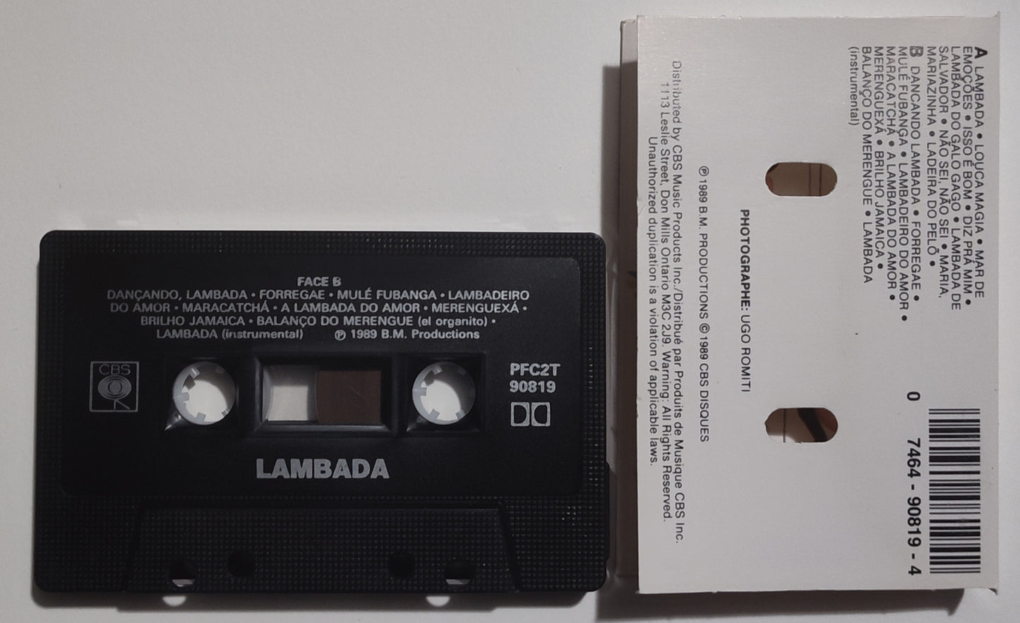 Lambada - "Lambada" - CASSETTE TAPE (Canada; black shell; DOLBY) VG+/VG+