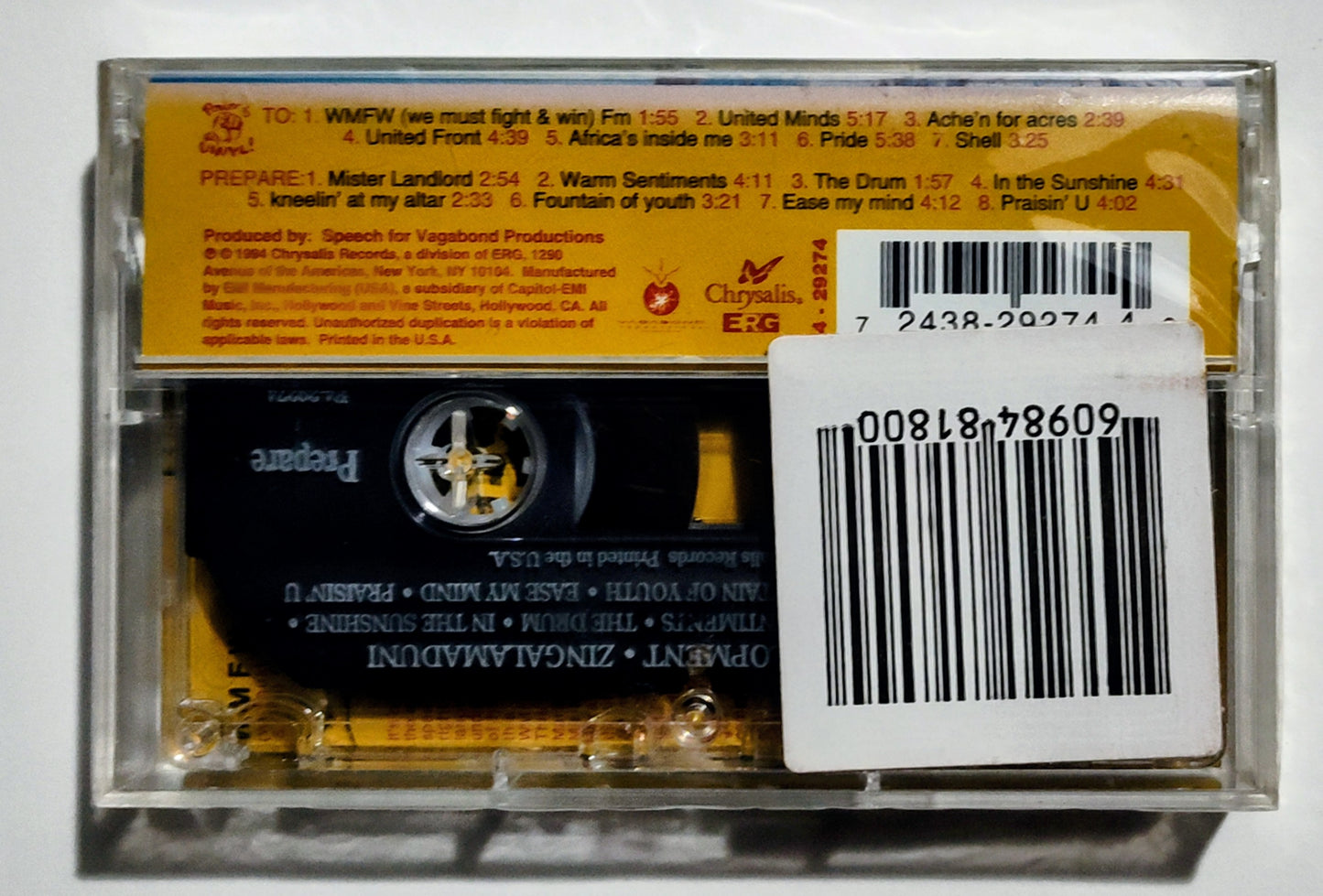 Arrested Development - "Zingalamaduni" - CASSETTE TAPE VG+/M (Sealed; cracked case cover)