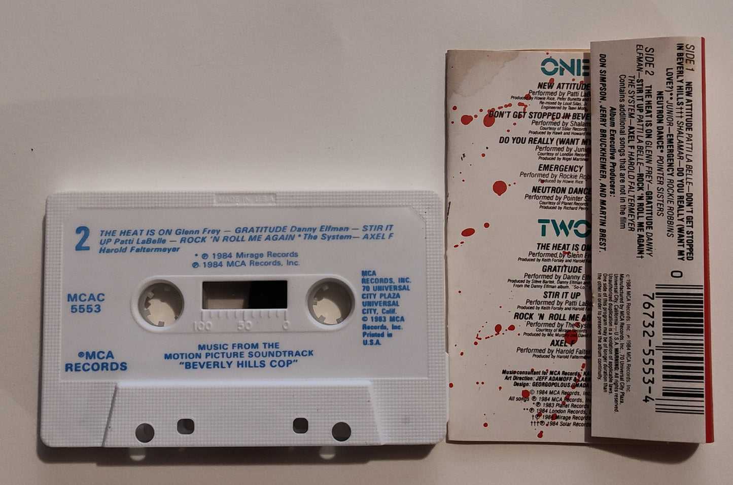 Various Artists - "Beverly Hills Cop Soundtrack" - CASSETTE TAPE VG/NM