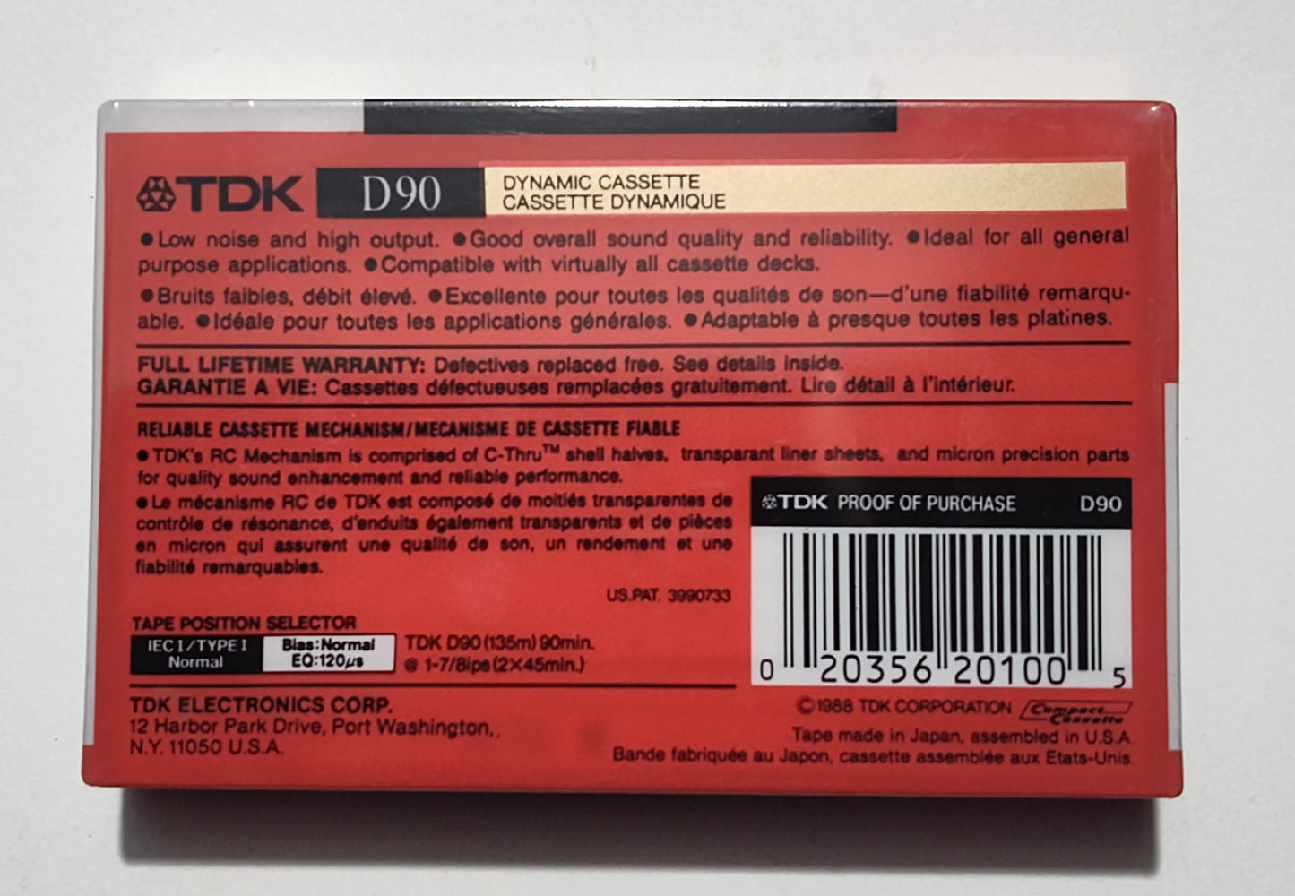 TDK D90 Blank Cassette Tape (Sealed)