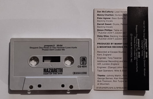 Nazareth - "Hair Of The Dog" - CASSETTE TAPE (DOLBY) NM/VG+