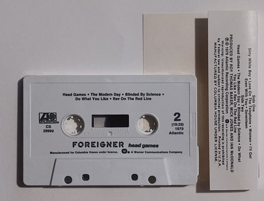 Foreigner - "Head Games" - CASSETTE TAPE (Columbia House Club)VG/VG+