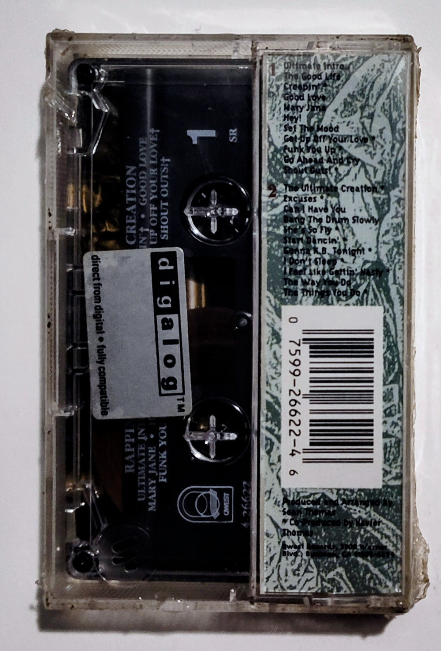 Rappinstine - "The Ultimate Creation" - CASSETTE TAPE (SR; DIGalog; DOLBY) VG+/M (Sealed; lots of cracks in case)