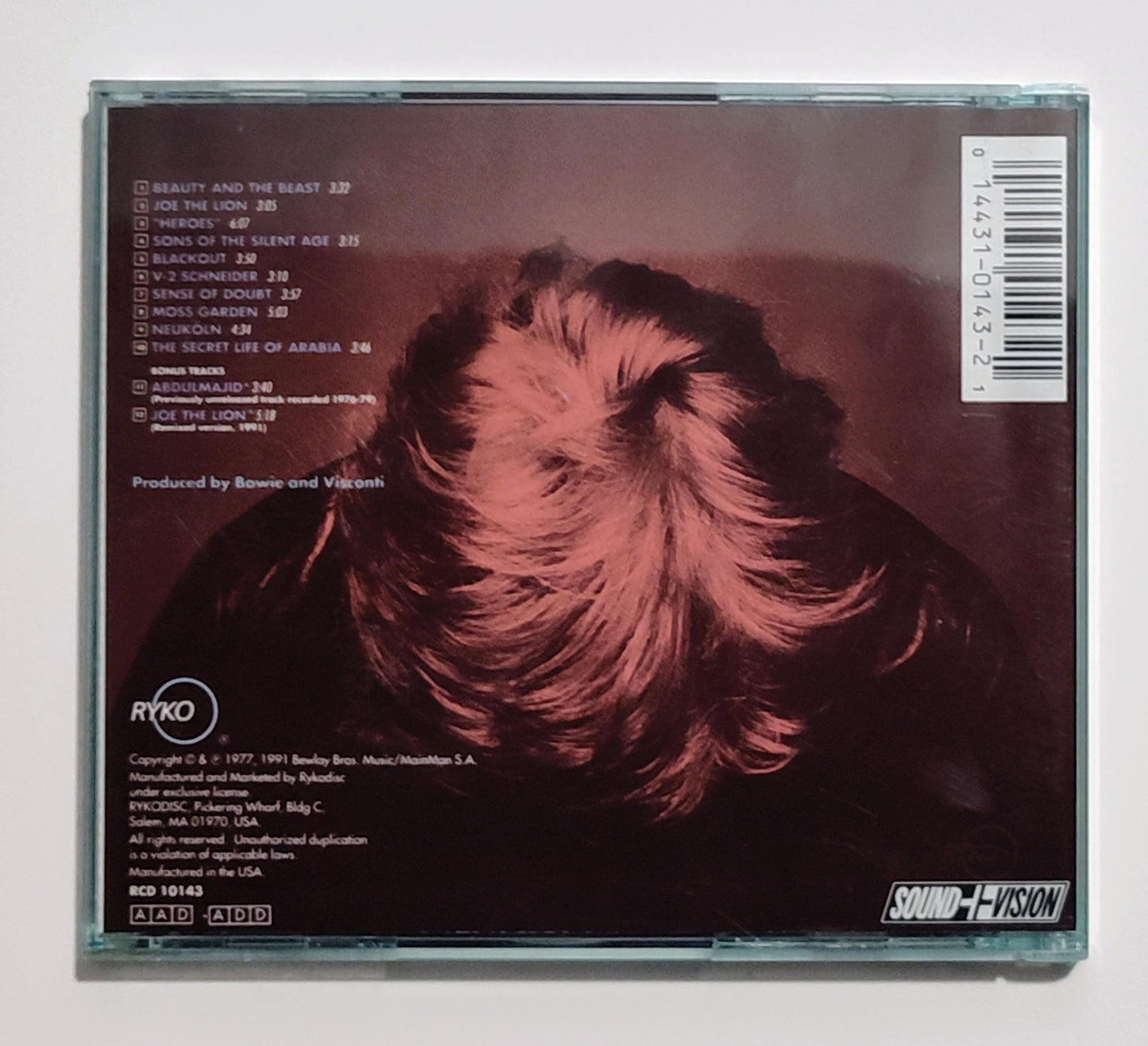David Bowie - "Heroes" - COMPACT DISC (RYKO Reissue; Green jewel case) VG+/NM