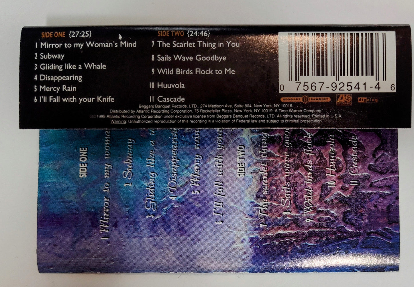 Peter Murphy (Bauhaus) - "Cascade" - CASSETTE TAPE (SR;DIGalog;DOLBY HX PRO B NR) VG+/VG+
