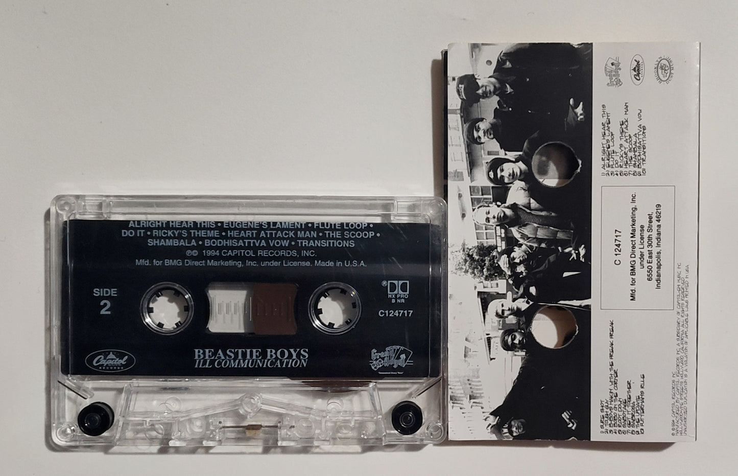 Beastie Boys - "Ill Communication" - CASSETTE TAPE (BMG Club; DOLBY HX PRO B NR; translucent shell) VG+/VG+