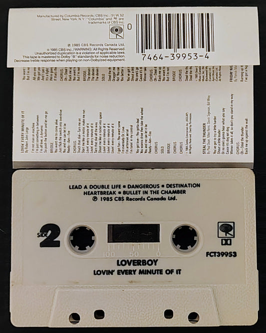 Loverboy - “Lovin’ Every Minute Of It” - CASSETTE TAPE VG+/VG