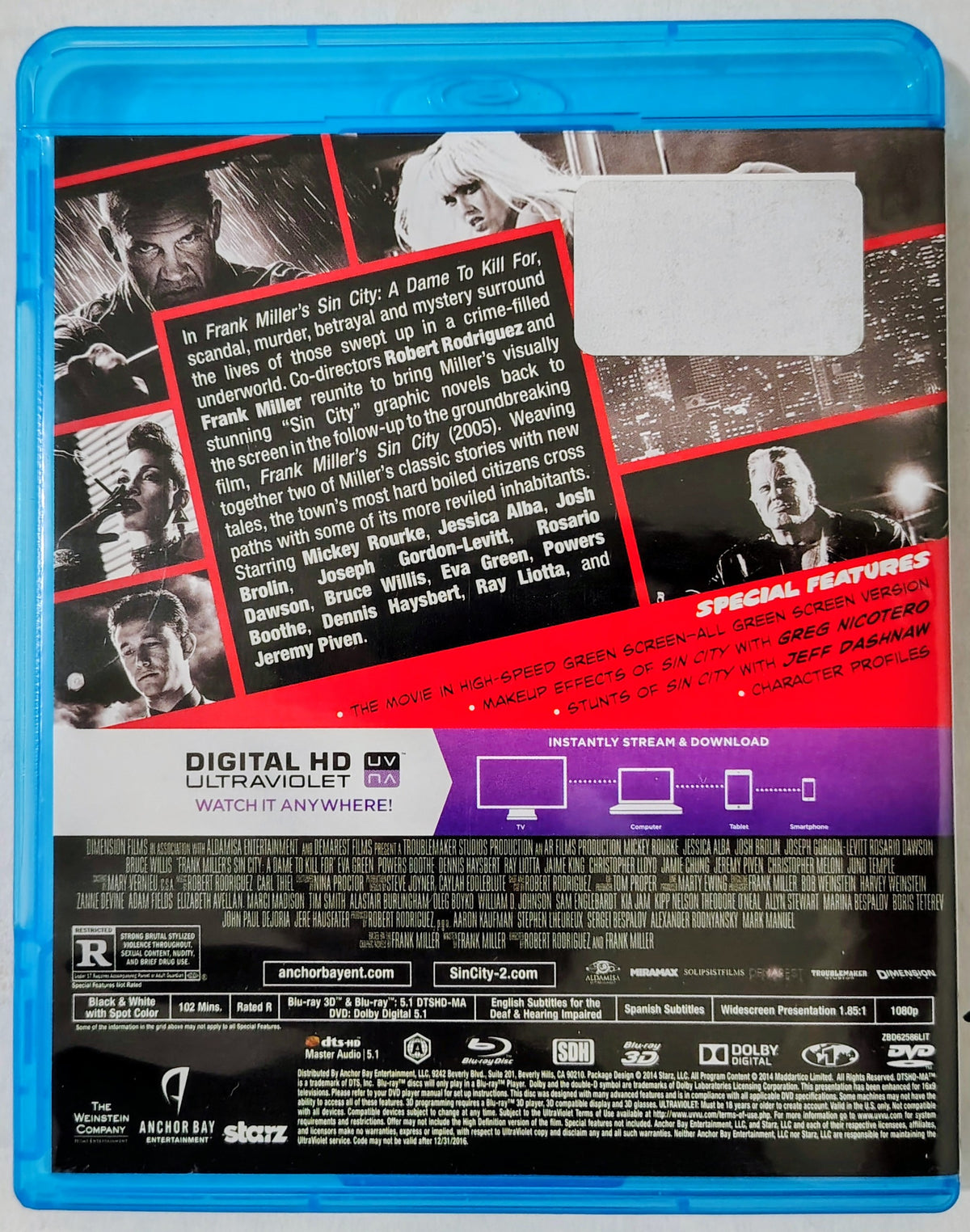 Sin City Double Feature (Sin City + A Dame To Kill For; with slipcase) BLU-RAY