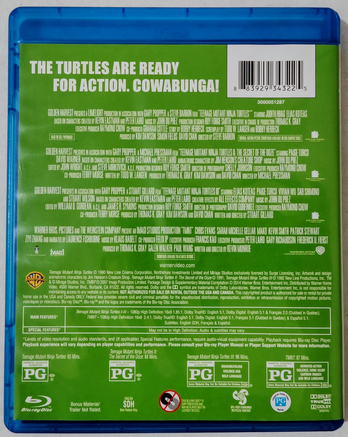 Teenage Mutant Ninja Turtles Collection BLU-RAY