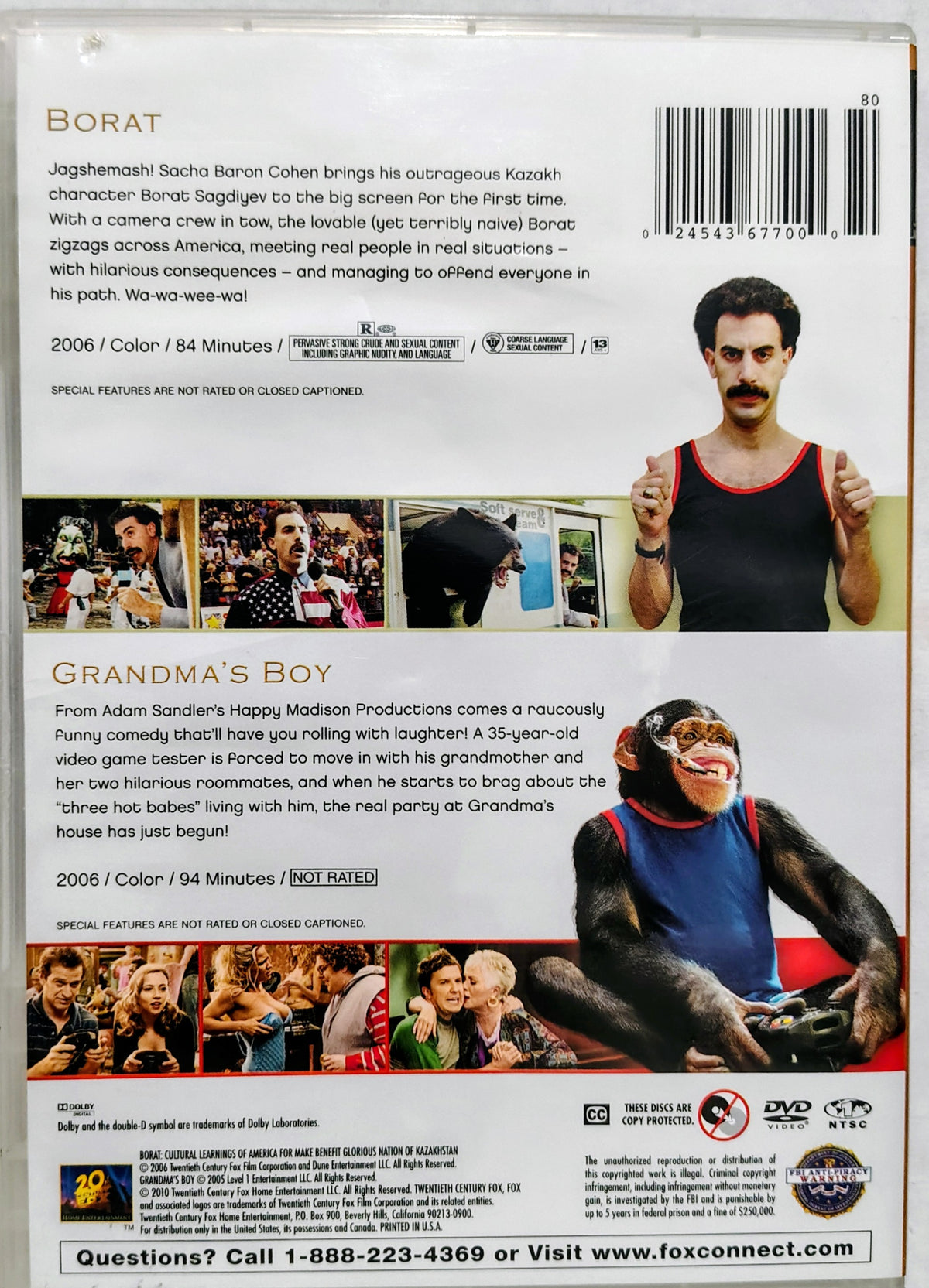 Borat + Grandma's Boy Double Feature DVD