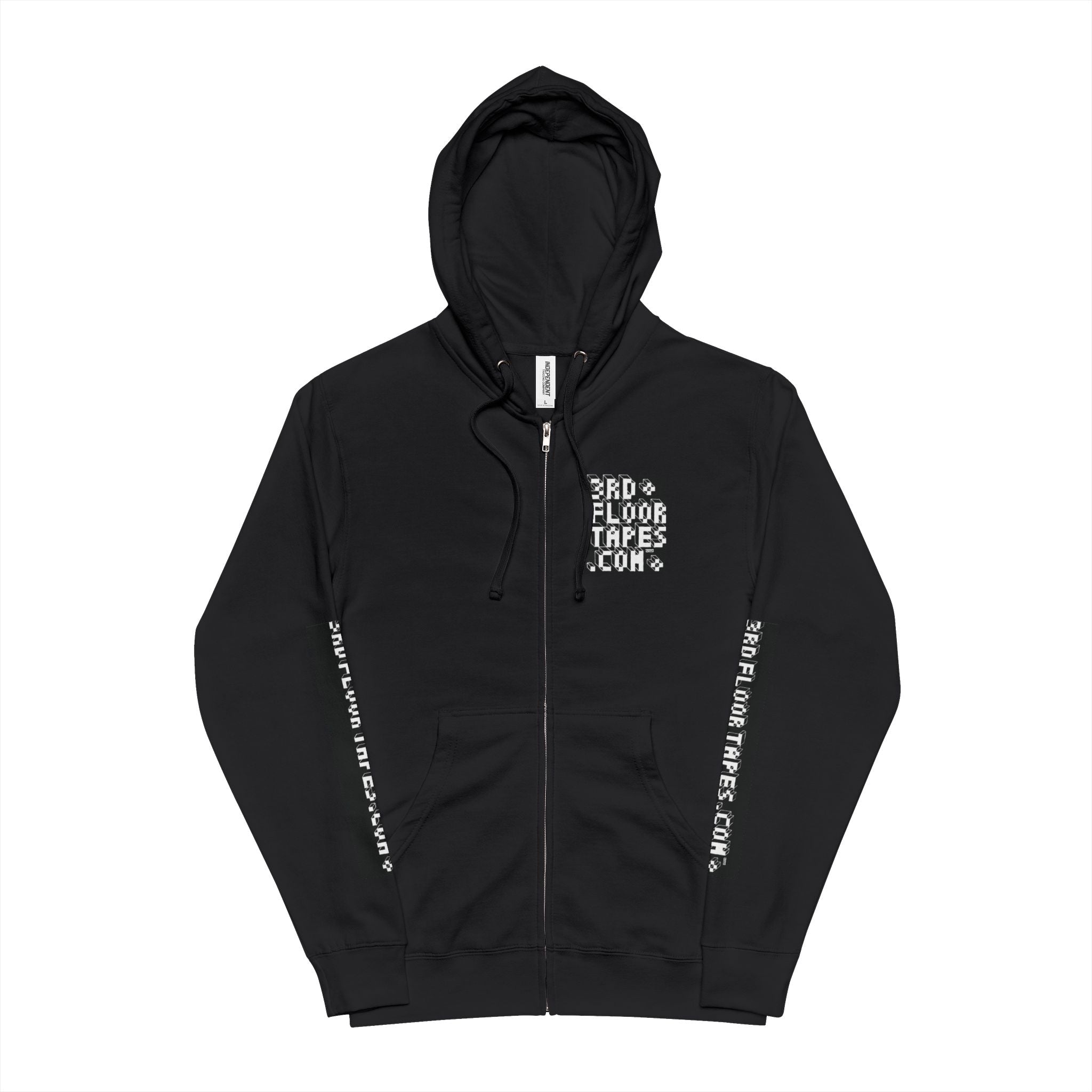 Unisex 3rd Floor Tapes Logo Fleece Zip Hoodie (Printed to order; Logo