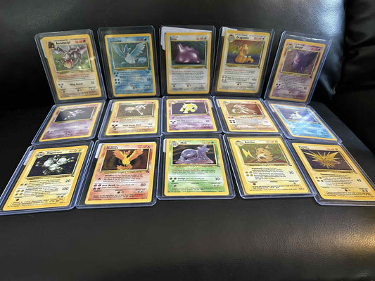 Pokémon Fossil Unlimited Complete Holo Rare Full Trading Card Set 1-15