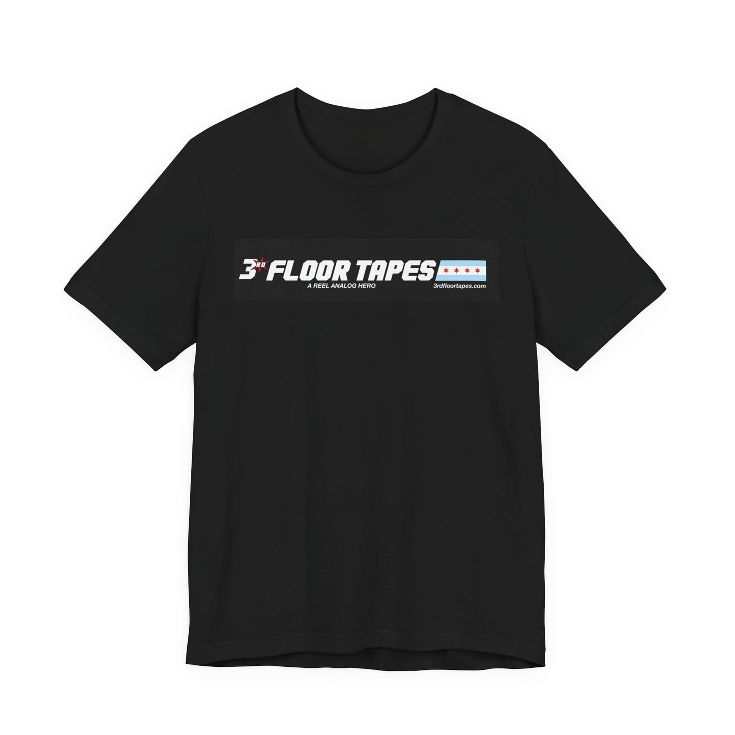 Unisex 3rd Floor Tapes Logo Jersey Short Sleeve Tee [Printed to order; Logo collab with FAKE HAND SHAKE]