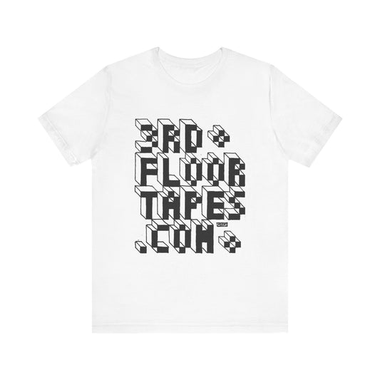Unisex 3rd Floor Tapes Logo Jersey Short Sleeve Tee (Printed to order; Logo by Alex Borrego)