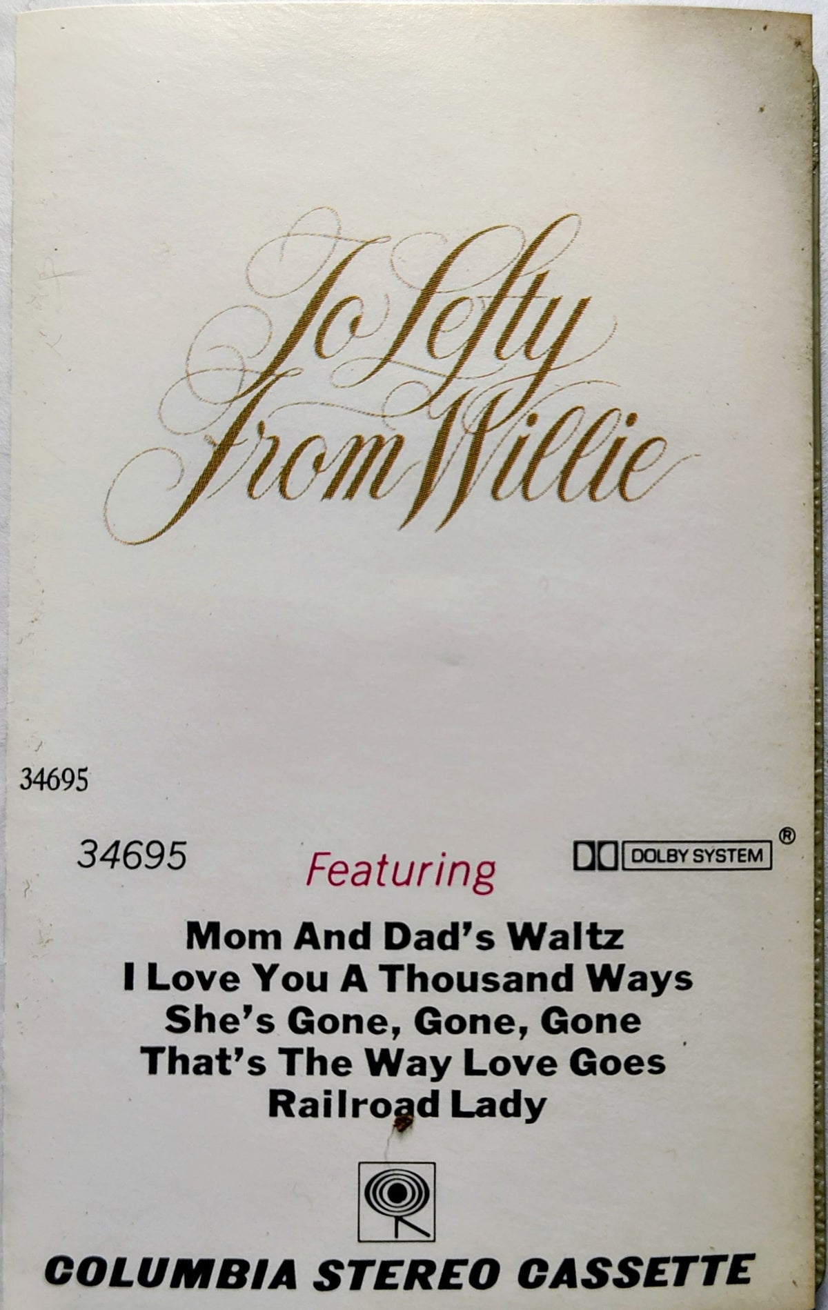 Willie Nelson - To Lefty from Willie