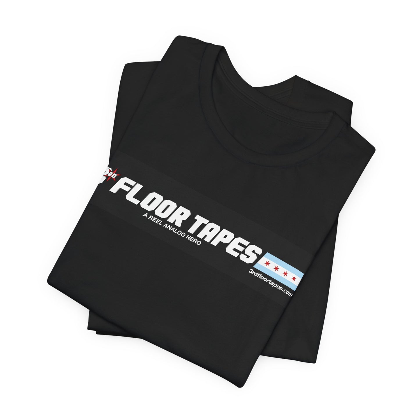 Unisex 3rd Floor Tapes Logo Jersey Short Sleeve Tee [Printed to order; Logo collab with FAKE HAND SHAKE]