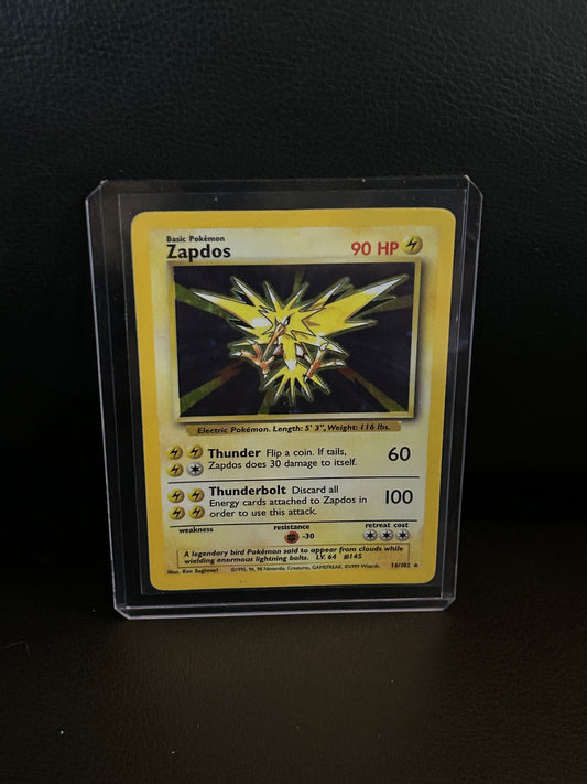 Zapdos - 16/102 - Holo Rare - Unlimited Edition  Base Set Pokemon