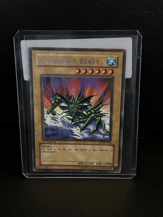 Amphibian Beast - LON-008 - Rare - 1st Edition  Labyrinth of Nightmare Yu-Gi-Oh