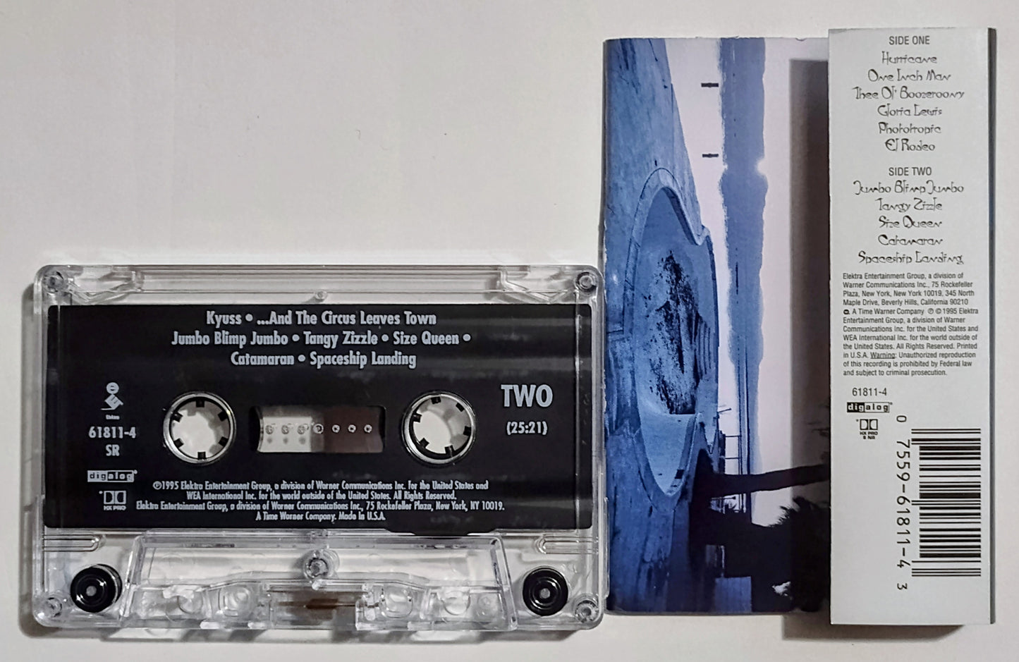 Kyuss - "...And The Circus Leaves Town" - CASSETTE TAPE (DIGalog) VG+/VG+ (Close to NM overall)