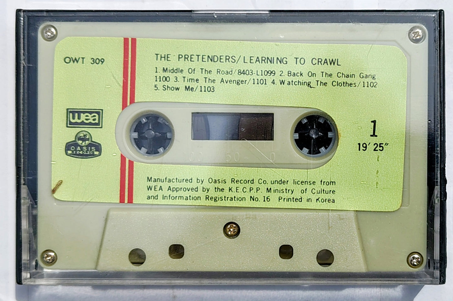 Pretenders, The - “Learning To Crawl” - CASSETTE TAPE (Oasis Records, S. Korea) VG/VG+