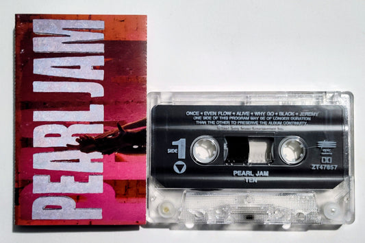 Pearl Jam - "Ten" - CASSETTE TAPE (DOLBY) VG/VG+