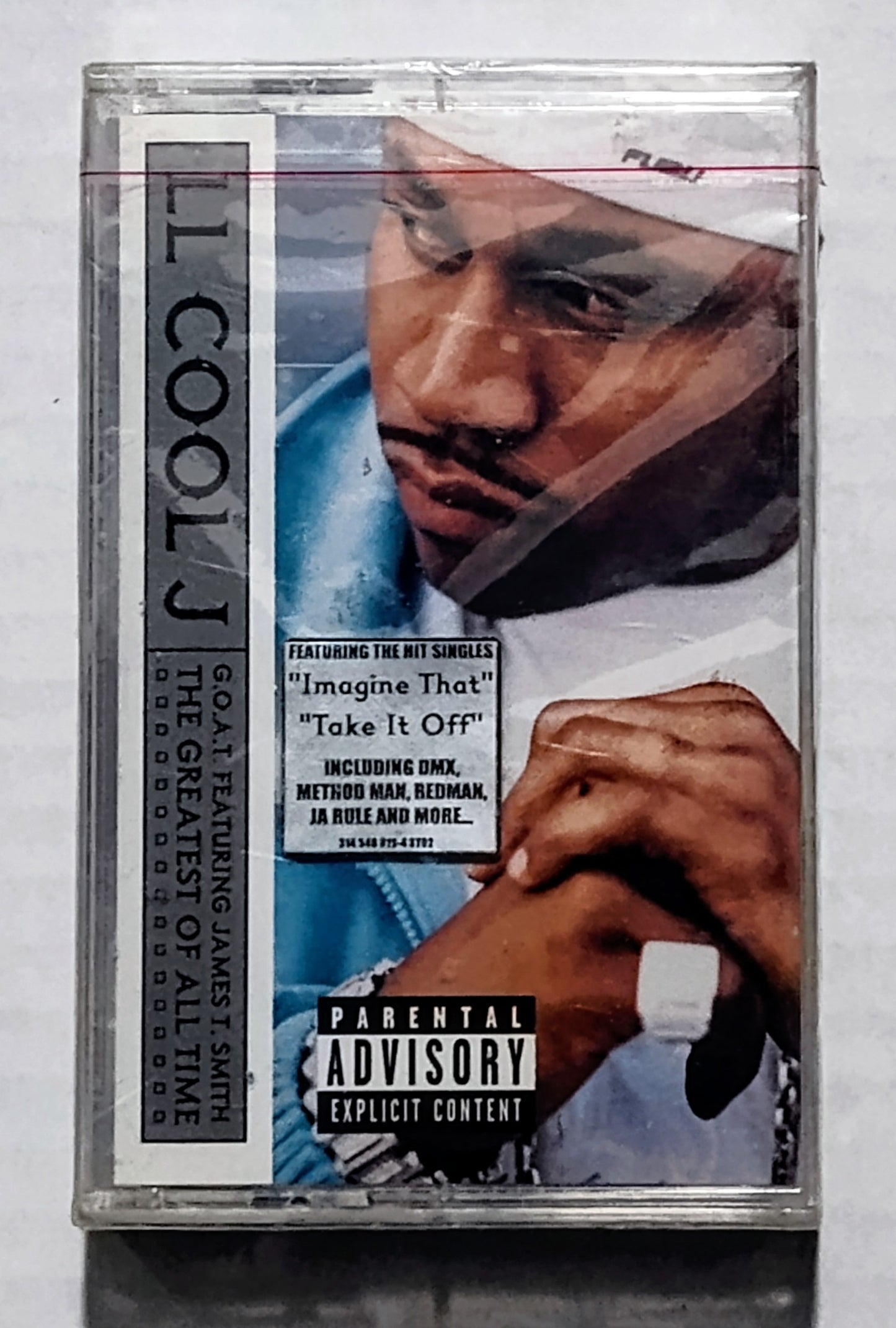 LL Cool J - “G.O.A.T. Featuring James T. Smith The Greatest Of All Time” - CASSETTE TAPE NM/M (Sealed; cellophane along top of case has been cleanly torn off)