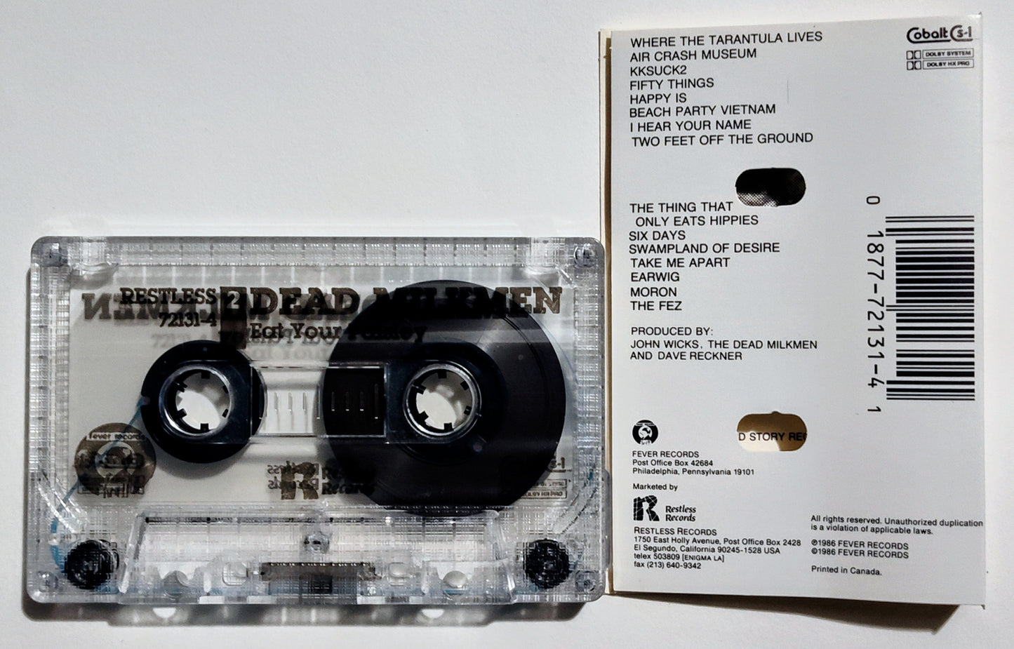 Dead Milkmen - "Eat Your Paisley" - CASSETTE TAPE NM/VG+