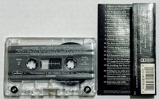 Thin Lizzy - “Dedication- The Very Best Of Thin Lizzy” - CASSETTE TAPE VG+/VG+