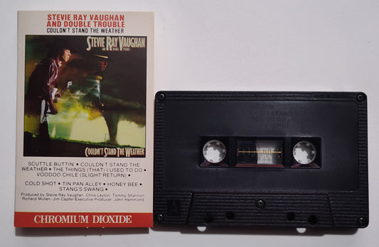 Stevie Ray Vaughan And Double Trouble - "Couldn't Stand The Weather" - CASSETTE TAPE (Canada; black shell; DOLBY) VG+/G+