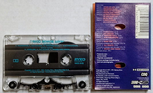 David Bowie - “Low” - CASSETTE TAPE G+/VG (Light water damage to j card/cover; plays perfect!)