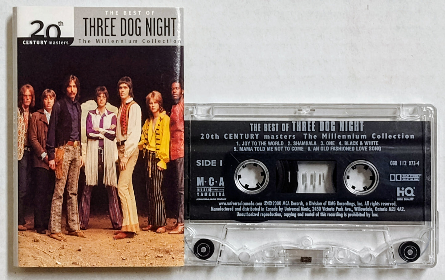Three Dog Night - “The Best Of (The 20th Century Masters)” - CASSETTE TAPE VG+/VG+