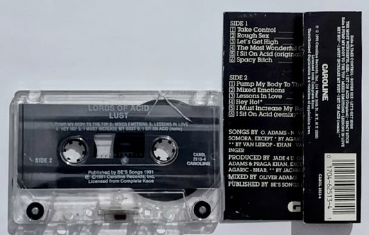 Lords Of Acid - “Lust” - CASSETTE TAPE VG/G+ (Cracked shell)