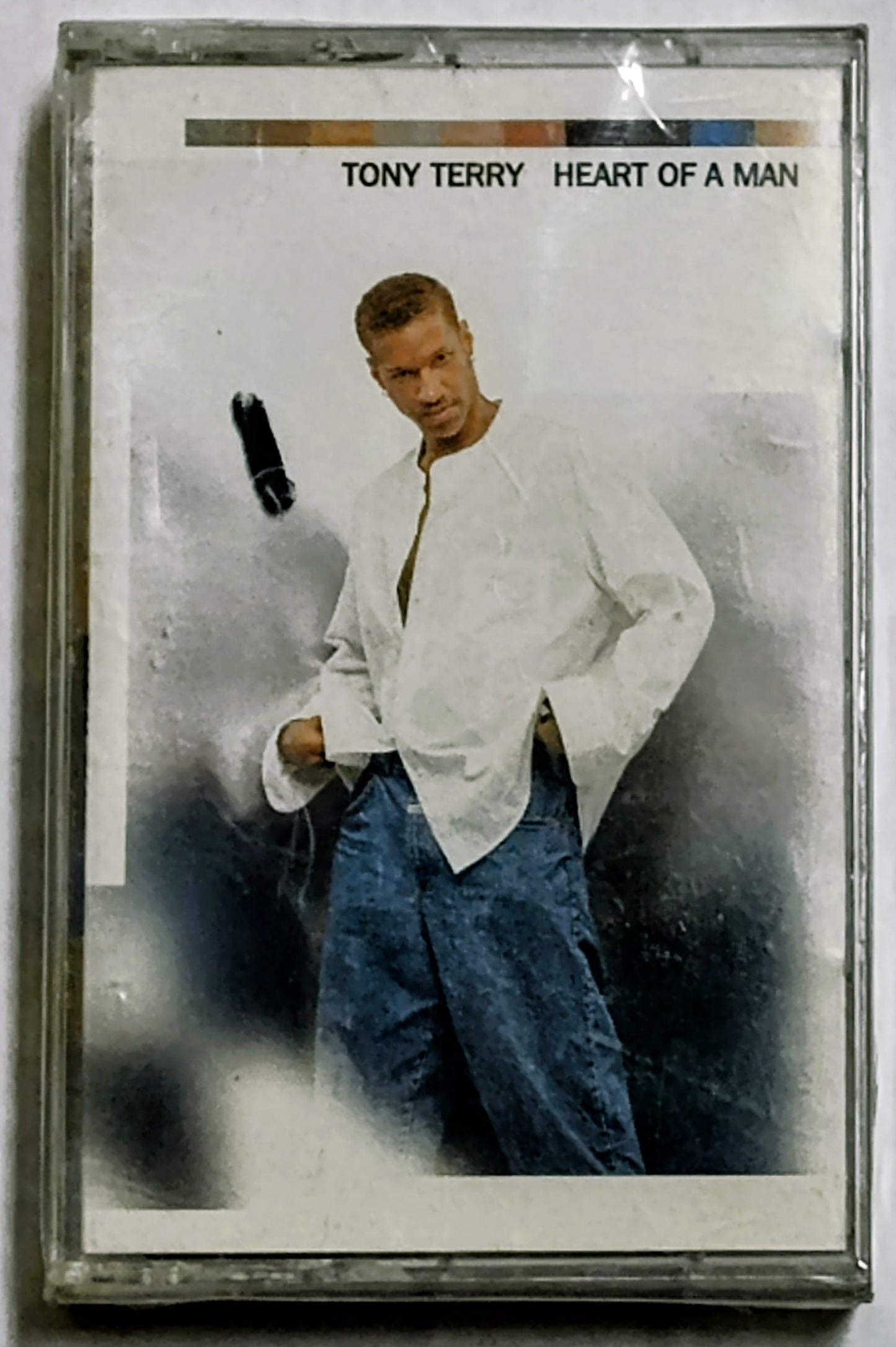 Tony Terry - “Heart Of Man” - CASSETTE TAPE NM/M (Sealed; marker mark on cover cellophane; crack on back of case; torn cellophane; scratchy all around)